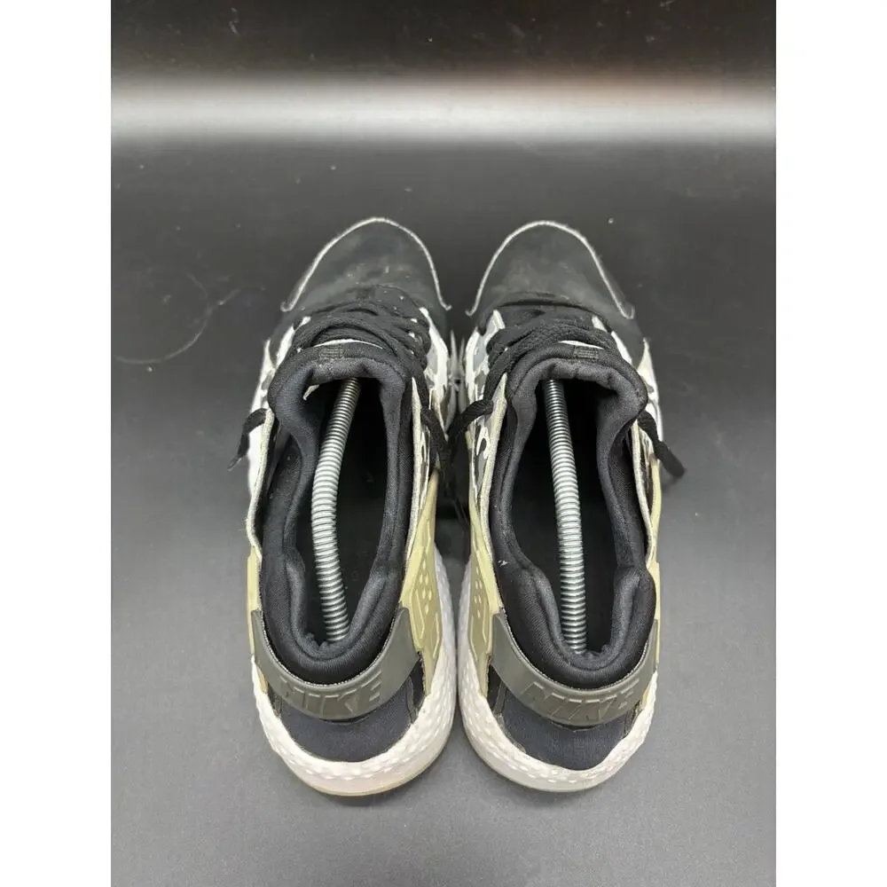 Nike Huarache Black Camo Shoe Sneaker AQ9052-001 Youth Size 7Y